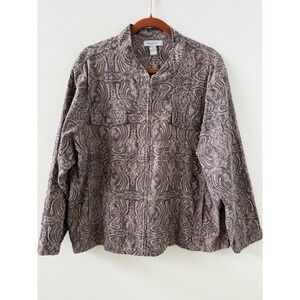 Analogy Purple Paisley Jacket Size 3X